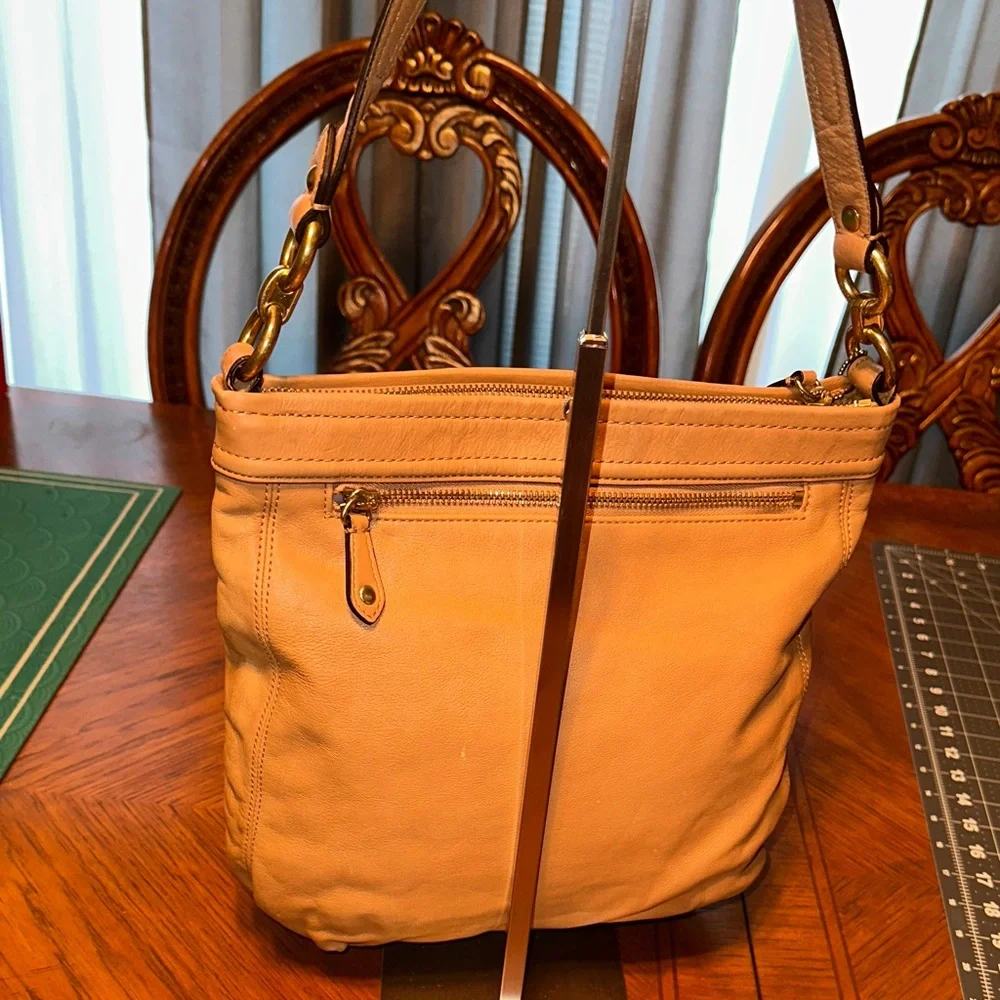 Coach Tan Leather Shoulder Bag